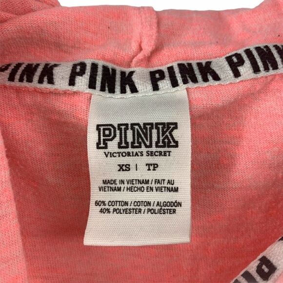 PINK Victorias Secret Full Zip Hoodie Neon XS - Picture 5 of 5